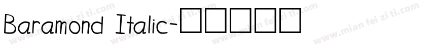 Baramond Italic字体转换